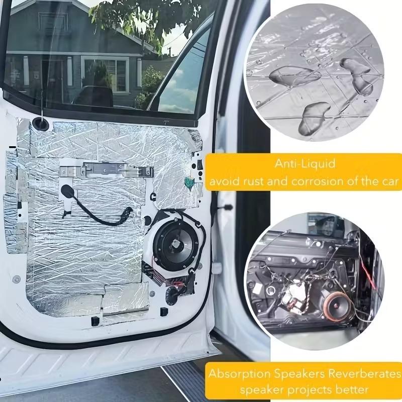 Automotive Thermal Acoustic Insulation Mat Aluminum Foil Heat Insulating Cotton 5mm 10mm for Car Door Bonnet Soundproofing