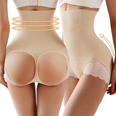 Dámské Tanga Kalhotky Zvedače zadečku Shapewear Kalhotky Spodní prádlo Břicho S vysokým pasem Zeštíhlující Body Shaper Bezešvé Sexy G-string kalhotky