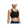 Under Armour Solid Cross-Back Medium Support Sports Bra Women Underwear Black 1377916-001
