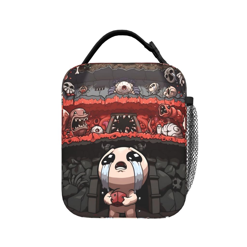 The Binding of Isaac Lunch Bag Convenient Lunch Box Unisex Outdoor Picnic Designer Cooler Bag Retro Waterproof Tote Food Bags