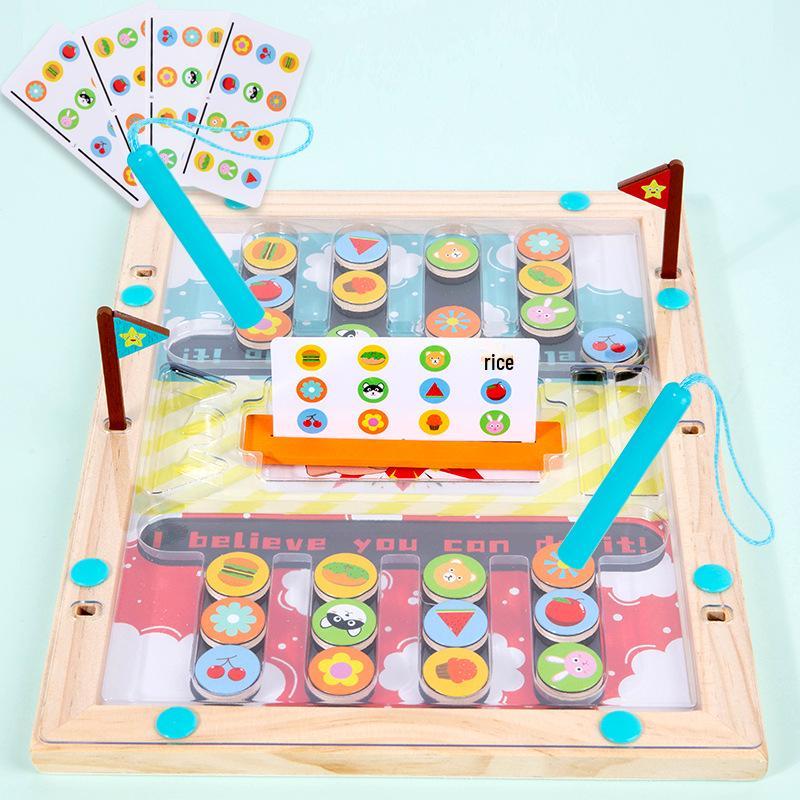 

Magnetic Montessori Puzzle Game: Wooden Toys for Early Education and Concentration Training