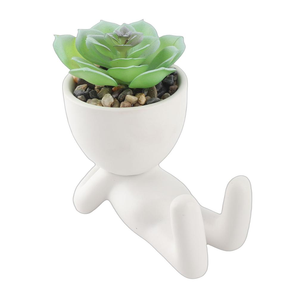 Niedliche Figur Blumentopf Modern Dekorativer Keramik Sukkulenten Pflanztopf für Heim Gartendekor