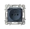 Splash-proof Socket with Grounding IP-44 Transparent Lid - WHITE,