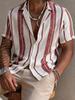 Men's Casual Short-sleeve Striped Shirt, Breathable Summer Essential