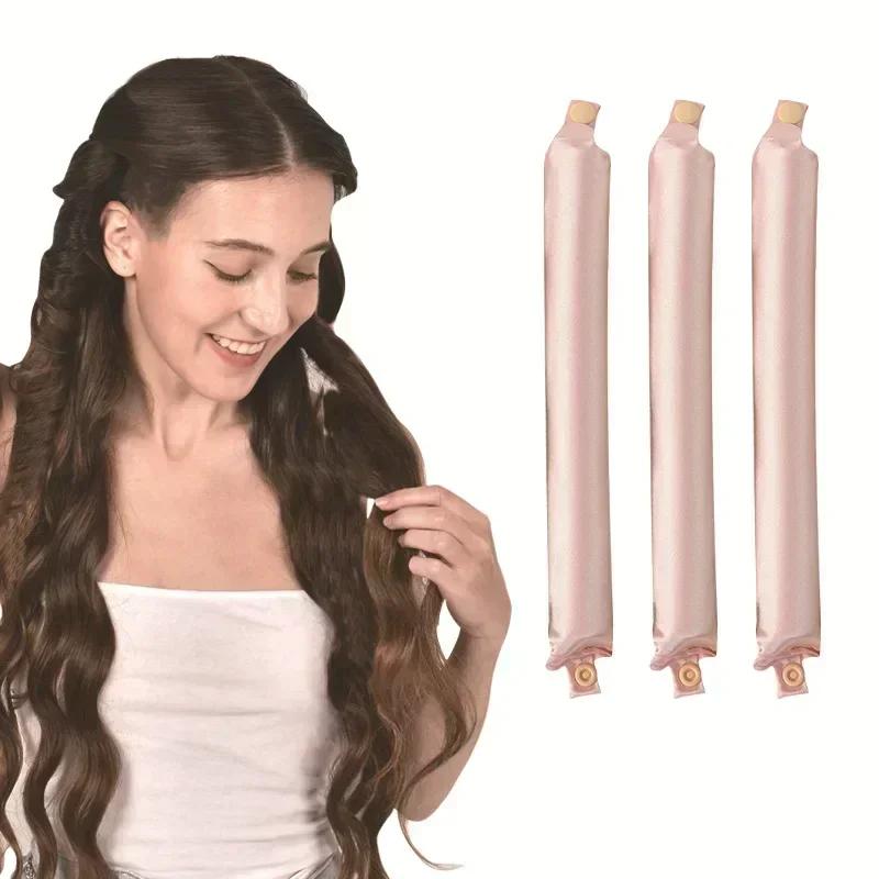 

Hair Heatless Curler Satin Curling Rod Headband No Heat Hair Rollers Lazy Curls Soft Curlers Sleeping Rods Hair Styling Tool
