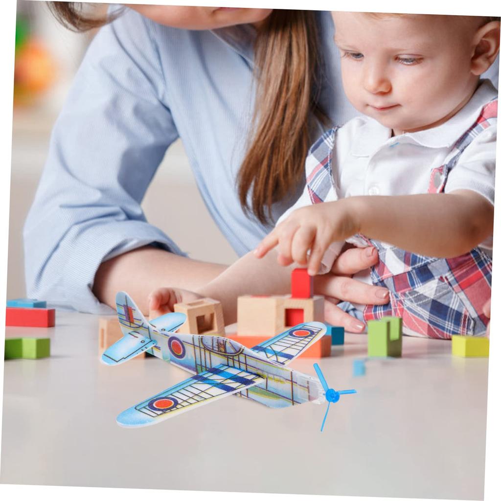 Hohopeti Bubble Airplane Glider Plane Creative Airplane Perfect for Interactive Outdoor Play 36-Piece Kids' Kit, Hand-Launched Toy, Model,