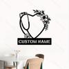 Customizable Heart Silhouette Metal Wall Art with Stethoscope Floral Design Hot Sale for Home Garden Decor