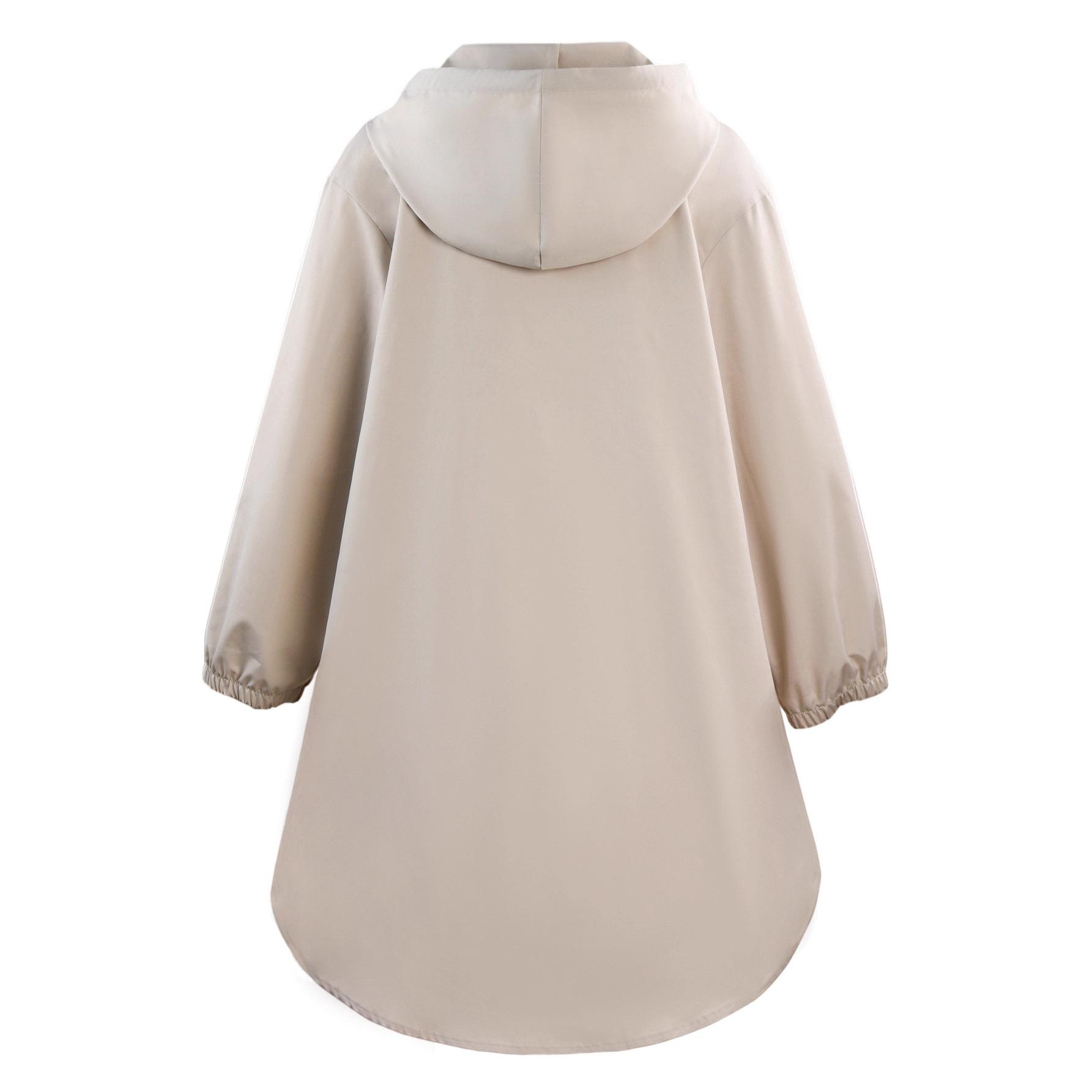 

Новое женское пальто оверсайз с капюшоном, модное и универсальное пальто с цветными блоками для осени и зимы 4XL абрикосовый