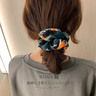 Hair  Rope Cloth Cute Floral Printing Large Scrunchies Simple Fresh Hair Circle Hair Accessories