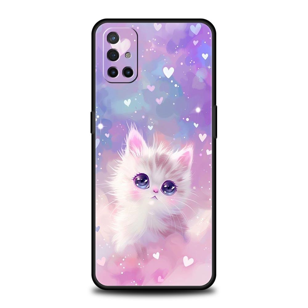 Phone Case For Oneplus 13R 13 12 10T 11 R10 Nord N100 N200 N10 9 9R CE 2 3 Z Pro Lite 5G Soft TPU Cover Colorful Cat Design Bags
