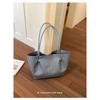 Borsa tote in trama tessuta di grande capacità, borsa a doppio strato casual e alla moda per il pendolarismo, elegante borsa a spalla singola