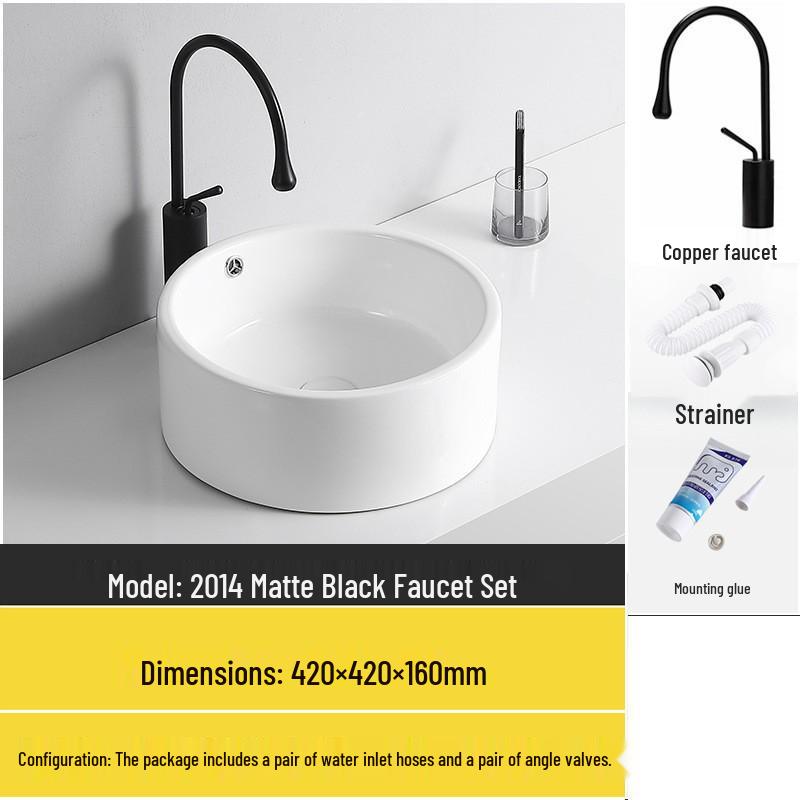 Tengxiang Ceramic Sink: White Floor-Standing Luxury Basin with Cabinet for Bathroom or Balcony