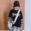 Boys Fashion Fake Two Tops 2025 Spring and Autumn Children's Casual Long-sleeved Hoodie