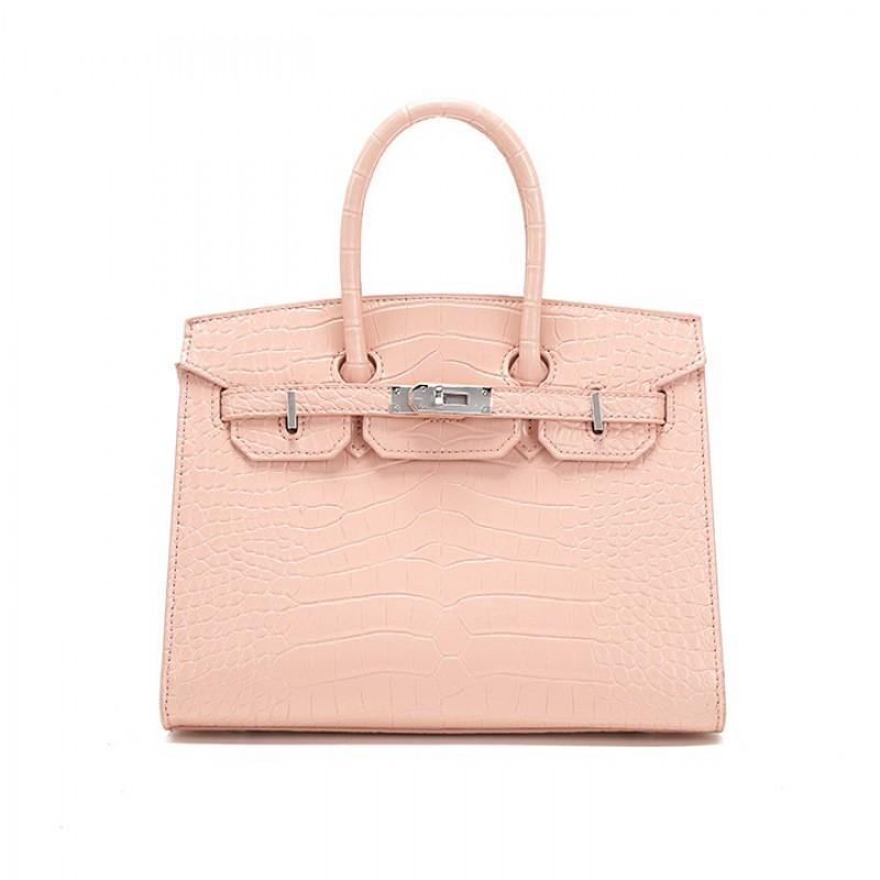 Womens Crocodile Texture Shoulder Bag Large Capacity Soft Leather Tote Handbag Daily Casual Use
