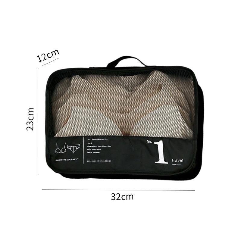 

Набор из шести компрессионных дорожных мешков для хранения одежды и нижнего белья