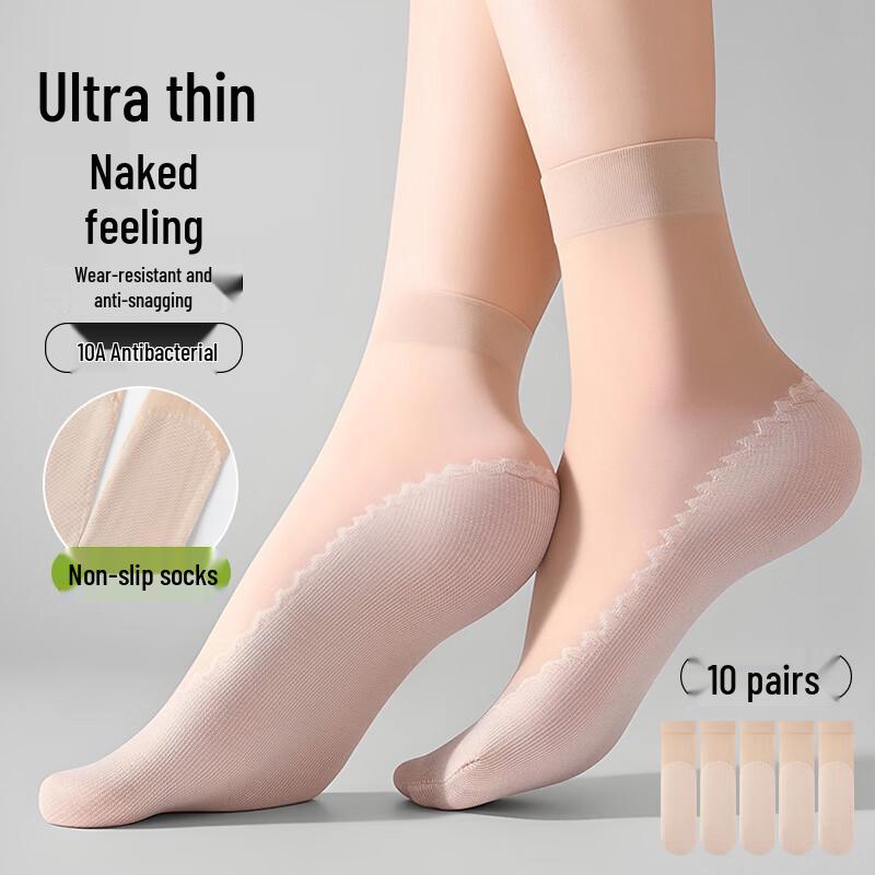 Женские летние нескользящие невидимые носки One Size