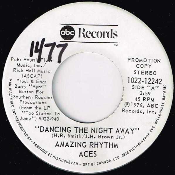 

7-дюймовая пластинка AMAZING RHYTHM ACES Dancing The Night Away 102212242PROMO ABC Records 1976 Канада Рок Б/у
