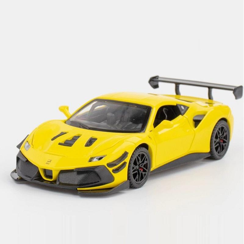 

Ferrari 488 Supercar Simulation Diecast & Toy Vehicles Звуки и Свет Pull Back Car 1:32 модели из сплава в подарок на день рождения