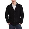 Herrenmantel aus Wollmischung mit Schalkragen, Pullover, Strickjacke mit Taschen, weiche, warme Strick-Winterjacke für die Arbeit, Partys und Sport