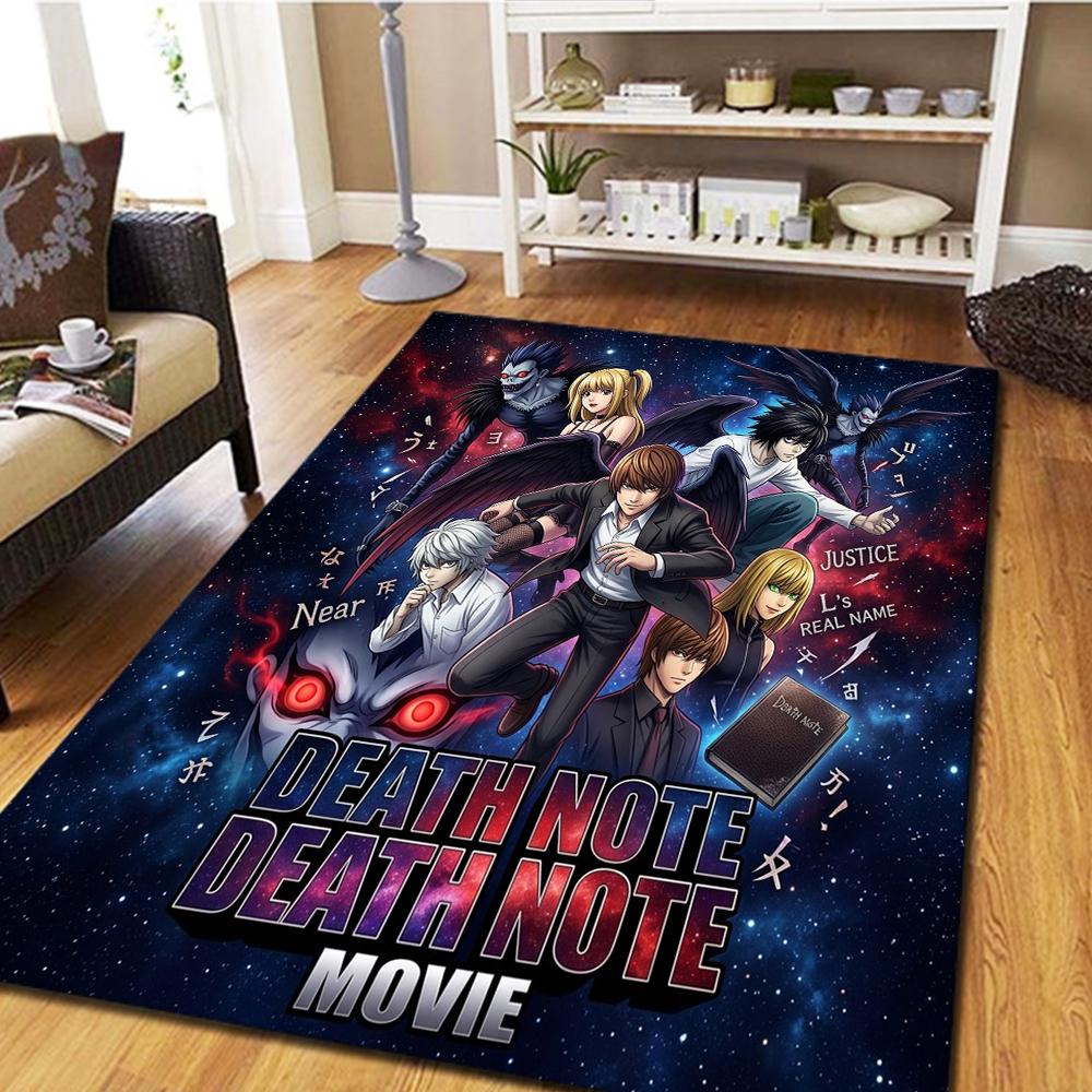 Death Note Living Room Bedroom Carpet, Home Decor Cool Play Floor Mat & Movie Mat -HE25