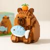 Capybara Construction Blocks Capybara Fish Apple Block Set Figure