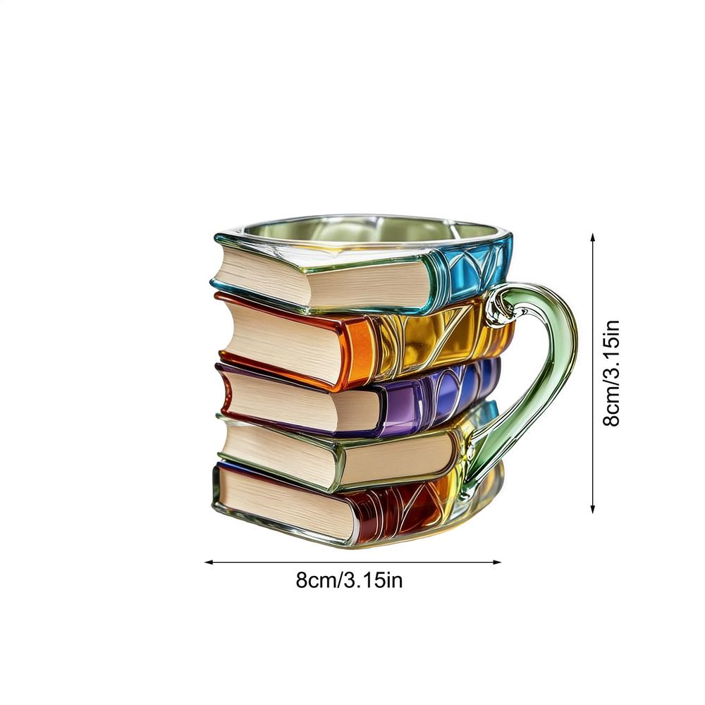 

Новая расписная кружка-книга Чашки для чая 3D расписная кофейная кружка Книжная кофейная кружка Уникальная цветная смола Стопка книг Коллекция кофейных кружек Подарок