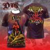 Retro Rock Dio Band 3d Graphic Print T-shirt Men Women Fashion Casual Oversized Short Sleeve Tops Tees Men Clothing Album