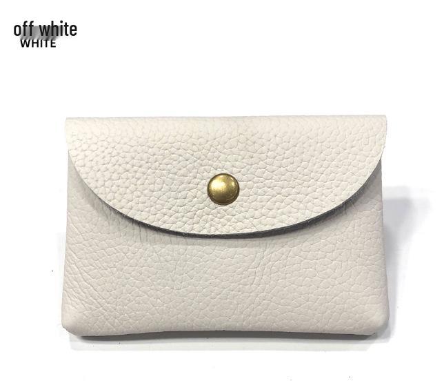 Top Grain Leather Snap Closure Coin Purse & ID Holder, Mini Lychee Pattern Card Holder for Men & Women