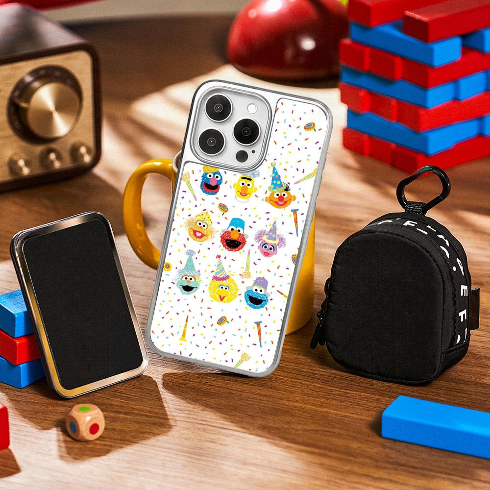 

S-se-sameS classic anime street pattern Phone Case for iPhone 16 15 14 13 12 11 Pro Max Sheepskin Silver-edged protective case iPhone13