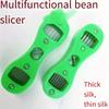Green Bean Slicer Portable Manual Vegetable Slicer 10.5cm Long Non Toxic Plastic for Household Cooking