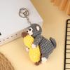 Cute Crochet Monkey Banana Keychain Handmade Knitted Animal Bag Charm Backpack Pendant Key Holder Lovely Gifts