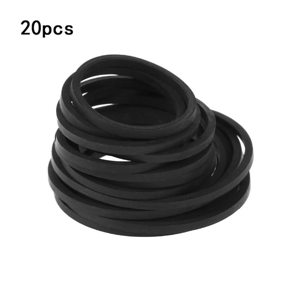 20Pcs/lot 1.5mm Mix Cassette Tape Machine Belts Assorted Square Rubber Belt 25-170mm for Recorders DVD Drives