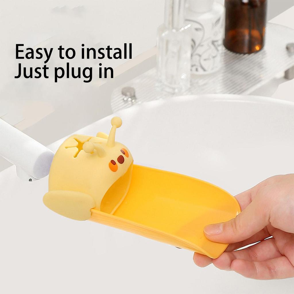 Splash-proof Kids Sink Extender Kids Faucet Extending With Cute Bee Design Bathroom Sink Faucet Extension For Bathroom Sink