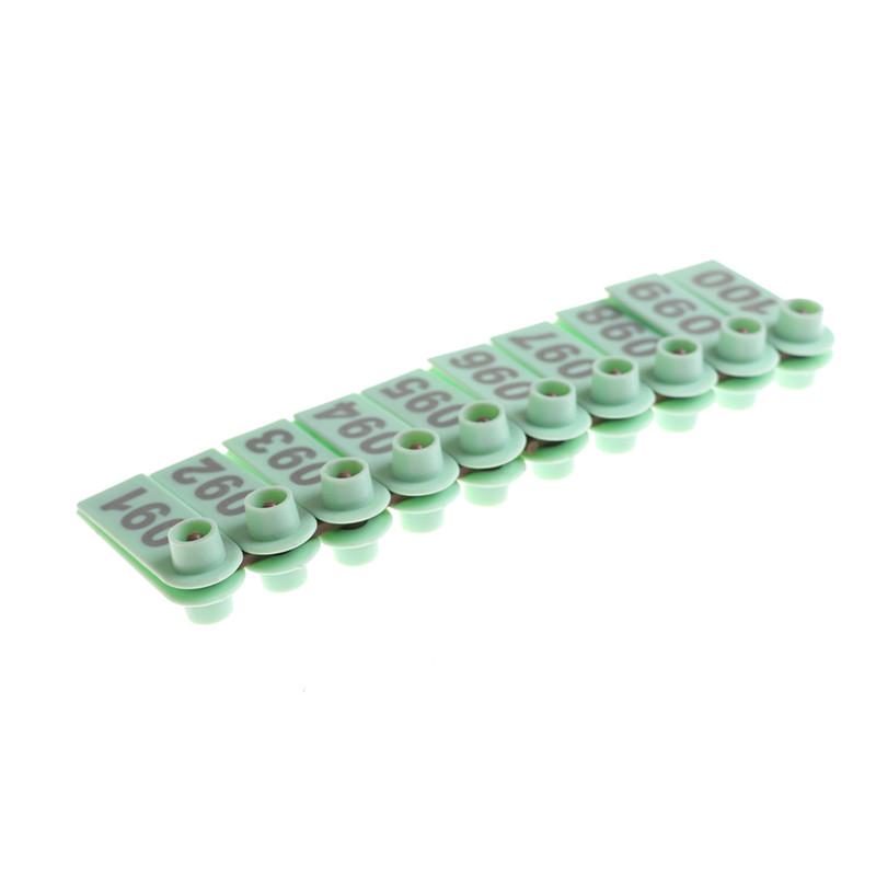 100Pcs Goat Sheep Pig Cattle Beef Plastic Livestock Ear Tag Number Tags