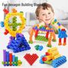Hexagonal Interlocking Building Blocks - Educational Toy for Kids Aged 3-6