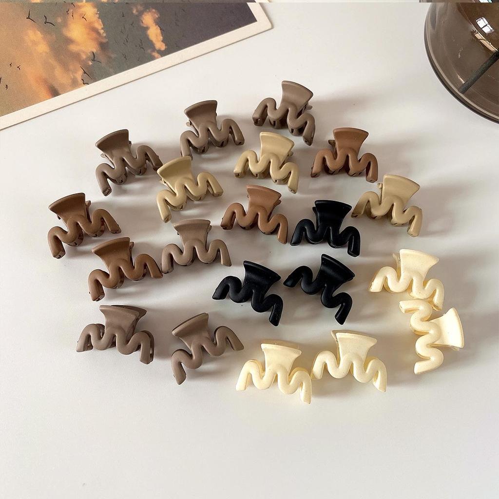 Mini Brown Cross-Border Claw Hair Clip for Bangs & Forehead