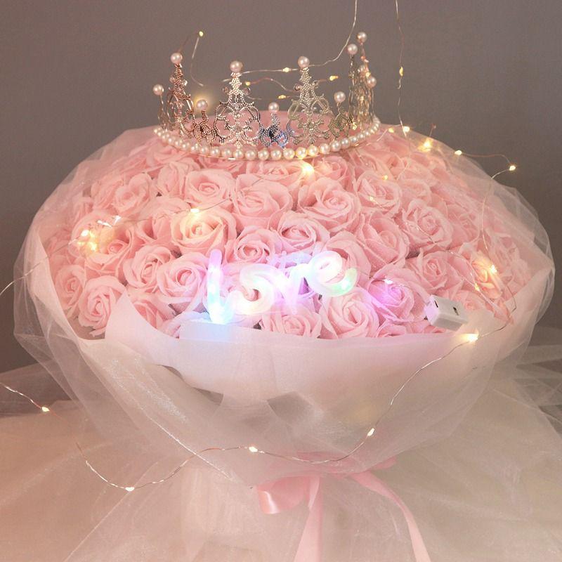 

Букет из вечных мыльных роз: Подарок на День святого Валентина и День рождения для партнера или лучшего друга - 99 романтических роз