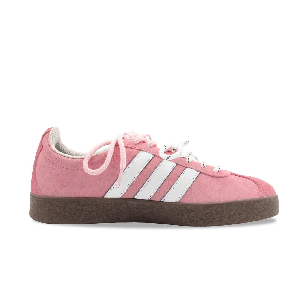 adidas VL COURT 2.0 Pink Cheese Slip Resistant Abrasion Resistant Low Top Skateboard Shoes Unisex Pink White HQ1802(Team1303-)
