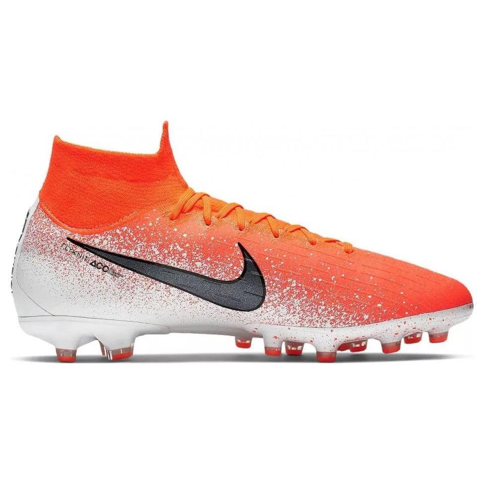Nike Mercurial Superfly 6 Artificial Grass AG (Rubber Short Studs) Durable Breathable Soccer Shoes Men Soccer Shoes Orange White AH7377-802