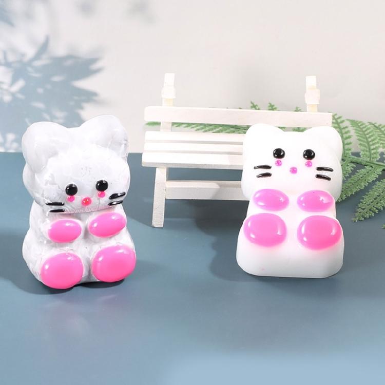 Compact Silicone Cats Figurine Crafting Mold for Small Spaces Area Saving as Decorative Item in Room Setting