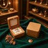 Simple Velvet Wood Rings Box Jewlery Storage Ring Earring Holder Retro Jewlery Organizer  Ring