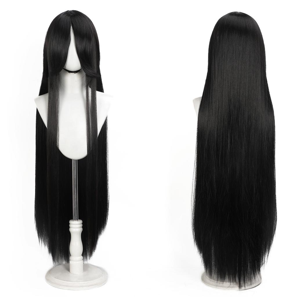 Parrucca Cosplay Lunga Dritta 100CM Multicolore Rosa Biondo Nero Parrucca Costume Anime Parrucca Cos Sintetica Universale Parrucca per Uso Quotidiano Feste