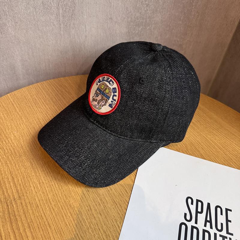 

Embroidered Denim Baseball Cap With Breathable Sunshade For Summer And Casual Wear