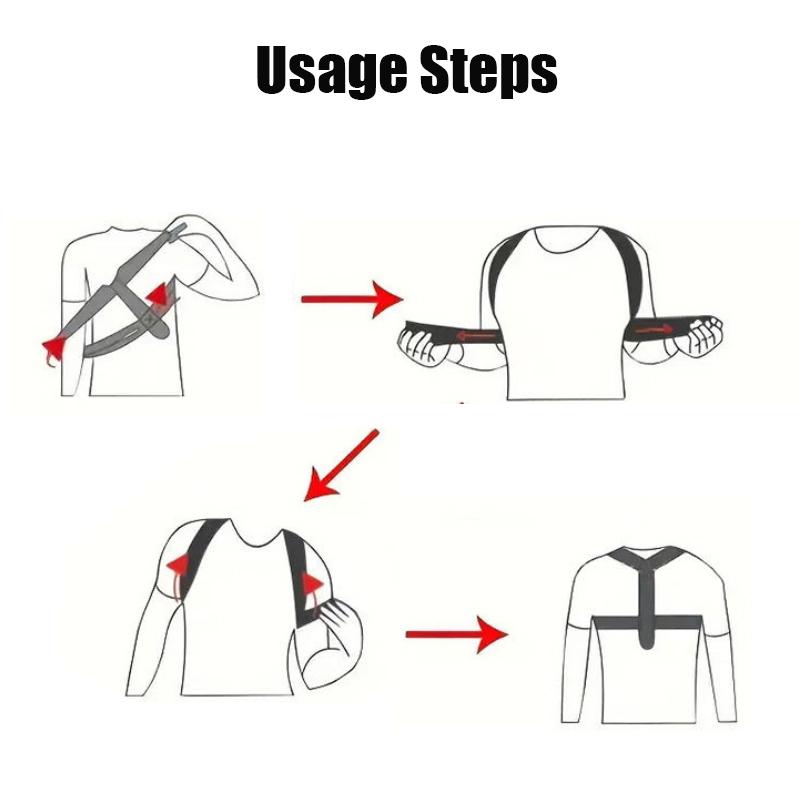 Back Posture Corrector Fastener Tape Adjustable Hunchback Correction Belt Comfortable Back Support Belt