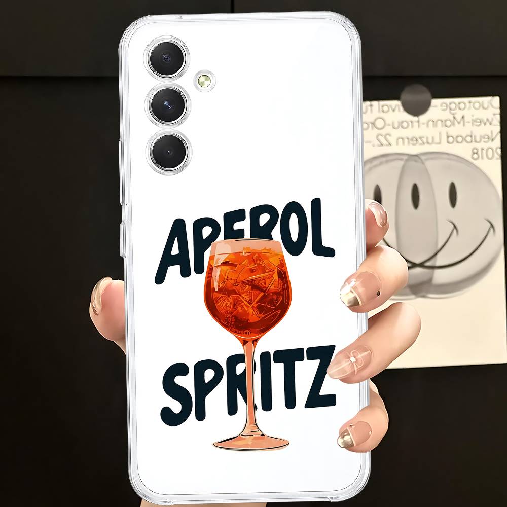 New Hot Fashion Spritzs Aperols HD Clear Transparent Phone Case For Samsung Galaxy A52,A12,A51,S24,S23,S22ULTRA,S21 Edge,S20LITE S215G