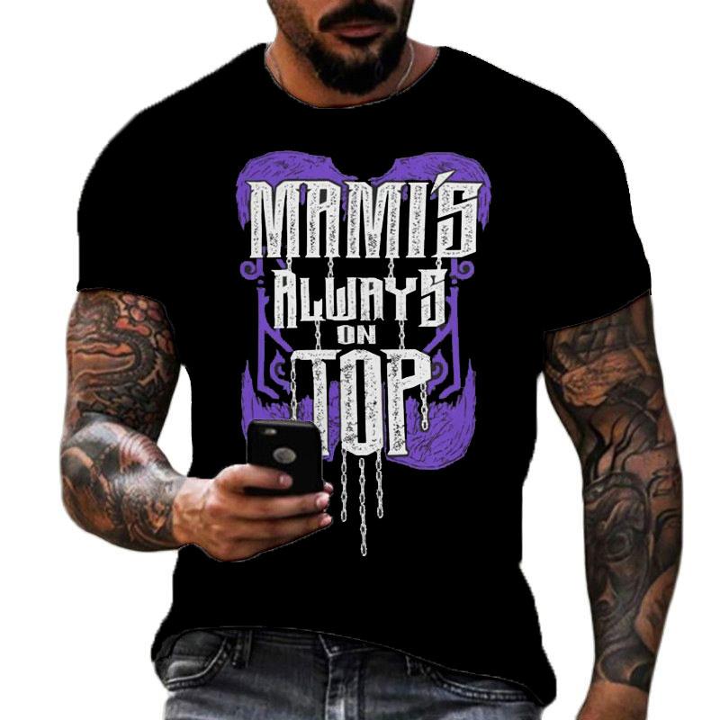 2025 Summer Men's 2D Printing Famous Wrestler Rhea Ripley T-shirt Children's Street Round Neck Sports Large Top