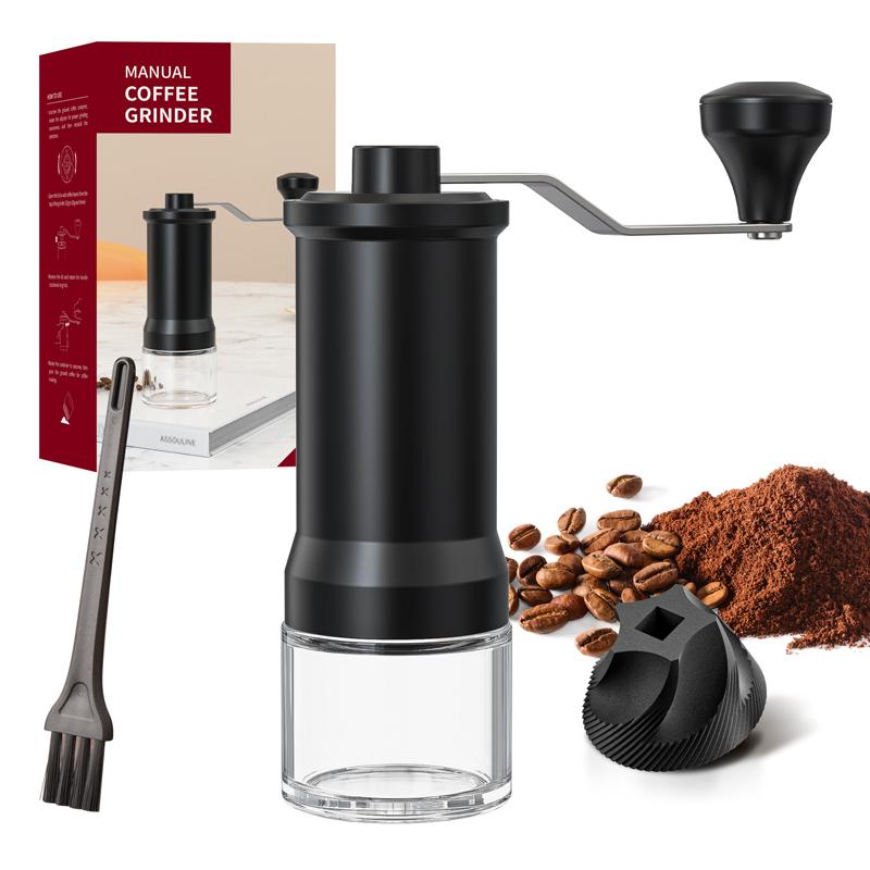 

Professional Manual Coffee Grinder Adjustable Ceramic Conical Burr Portable Stainless Steel Hand Mill Perfect for Travel Camping
