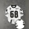 Simple Striped Graphic Football T Shirts For Men Summer Fashion Short S