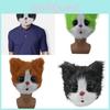 Plastik Plüsch Katzenkopf Maske Tierkostüm Party Requisite für Halloween und festliche Veranstaltungen