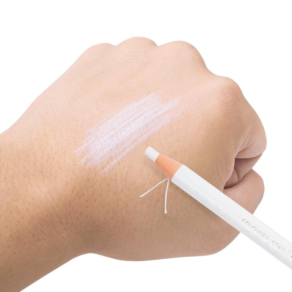 White Smooth Waterproof Eyebrow Pencil - Long-lasting, Smudge-proof, Sweat-proof, Easy to Apply